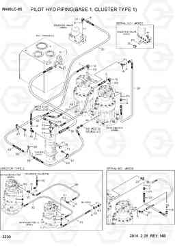 3230 PILOT HYD PIPING(BASE 1, CLUSTER TYPE 1) R480LC-9S, Hyundai