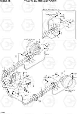 3300 TRAVEL HYDRAULIC PIPING R480LC-9S, Hyundai