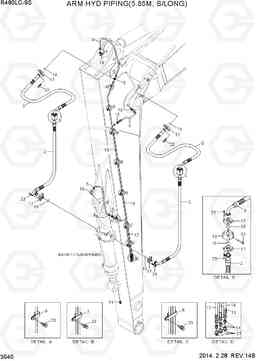 3540 ARM HYD PIPING(5.85M, S/LONG) R480LC-9S, Hyundai