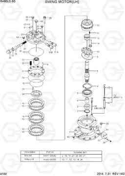 4100 SWING MOTOR(LH, TYPE 1) R480LC-9S, Hyundai