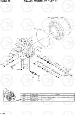 4130 TRAVEL MOTOR(1/2, TYPE 1) R480LC-9S, Hyundai