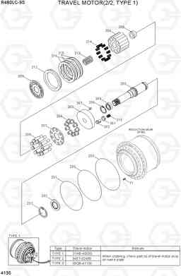 4135 TRAVEL MOTOR(2/2, TYPE 1) R480LC-9S, Hyundai