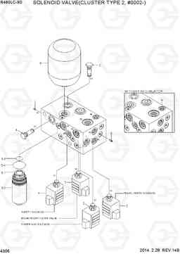 4306 SOLENOID VALVE(CLUSTER TYPE 2, #0002-) R480LC-9S, Hyundai