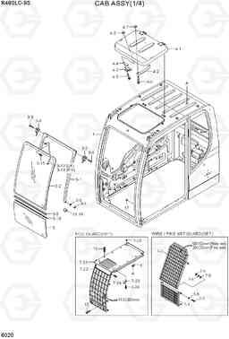 6020 CAB ASSY(1/4) R480LC-9S, Hyundai