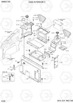 6100 CAB INTERIOR 3 R480LC-9S, Hyundai
