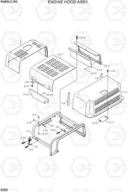 6250 ENGINE HOOD ASSY R480LC-9S, Hyundai