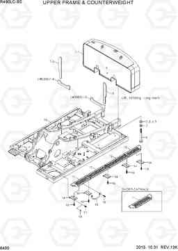 6400 UPPER FRAME & COUNTERWEIGHT R480LC-9S, Hyundai