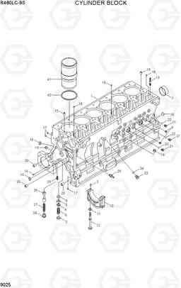 9025 CYLINDER BLOCK R480LC-9S, Hyundai