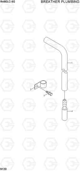 9120 BREATHER PLUMBING R480LC-9S, Hyundai