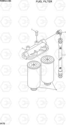 9170 FUEL FILTER R480LC-9S, Hyundai