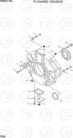 9200 FLYWHEEL HOUSING R480LC-9S, Hyundai