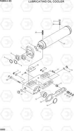 9300 LUBRICATING OIL COOLER R480LC-9S, Hyundai