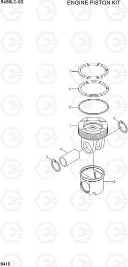 9410 ENGINE PISTON KIT R480LC-9S, Hyundai