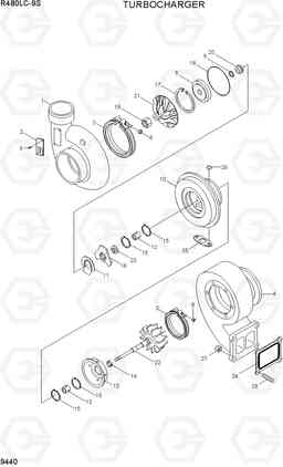 9440 TURBOCHARGER R480LC-9S, Hyundai