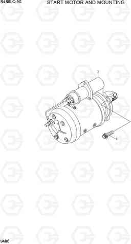 9480 START MOTOR AND MOUNTING R480LC-9S, Hyundai