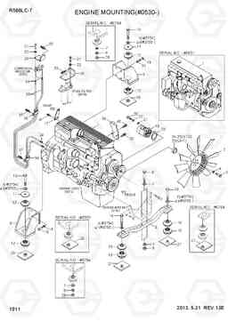 1011 ENGINE MOUNTING(#0530-) R500LC-7, Hyundai