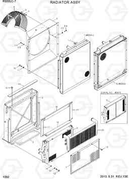 1050 RADIATOR ASSY R500LC-7, Hyundai