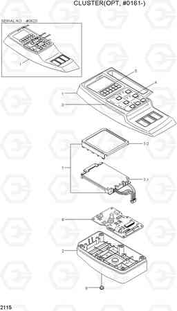 2115 CLUSTER(OPT, #0161-) R500LC-7, Hyundai