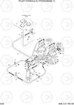 3230 PILOT HYDRAULIC PIPING(BASE 1) R500LC-7, Hyundai