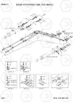 3401 BOOM HYD PIPING(7.06M, STD, #0135-) R500LC-7, Hyundai