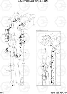 3540 ARM HYDRAULIC PIPING(4.50M) R500LC-7, Hyundai