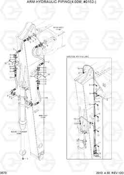 3570 ARM HYDRAULIC PIPING(4.00M, #0152-) R500LC-7, Hyundai