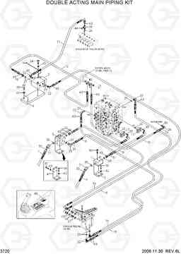 3720 DOUBLE ACTING MAIN PIPING KIT R500LC-7, Hyundai