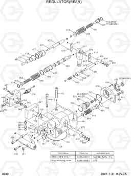 4030 REGULATOR(REAR) R500LC-7, Hyundai