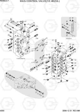 4055 MAIN CONTROL VALVE(1/3, JEIL, #0258-) R500LC-7, Hyundai