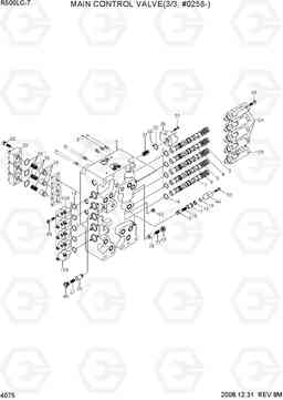 4075 MAIN CONTROL VALVE(3/3, JEIL, #0258-) R500LC-7, Hyundai