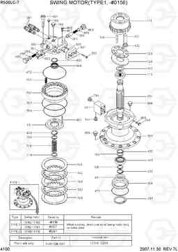 4100 SWING MOTOR(TYPE1, -#0156) R500LC-7, Hyundai