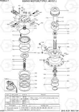 4101 SWING MOTOR(TYPE1, #0157-) R500LC-7, Hyundai