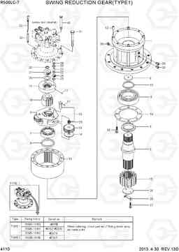 4110 SWING REDUCTION GEAR(TYPE1) R500LC-7, Hyundai