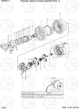 4170 TRAVEL REDUCTION GEAR(TYPE 1) R500LC-7, Hyundai