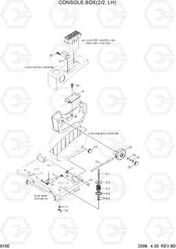 6105 CONSOLE BOX(2/2, LH) R500LC-7, Hyundai
