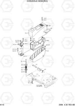 6110 CONSOLE BOX(RH) R500LC-7, Hyundai