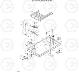 6160 BOTTOM PLATE MOUNTING R500LC-7, Hyundai