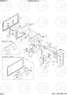 6210 COWLING 2 R500LC-7, Hyundai