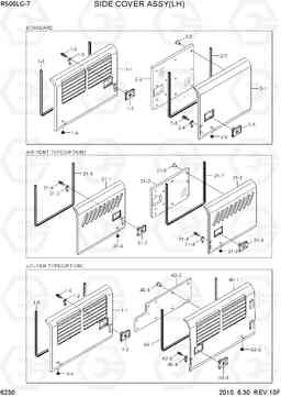 6230 SIDE COVER ASSY(LH) R500LC-7, Hyundai