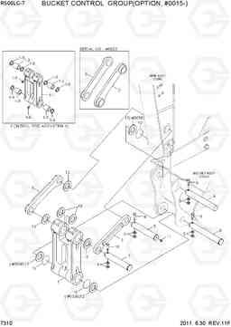 7310 BUCKET CONTROL GROUP(OPTION, #0015-) R500LC-7, Hyundai