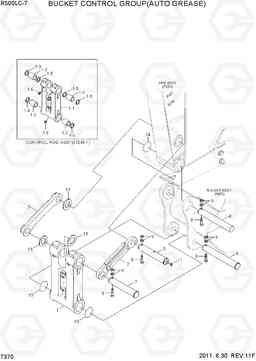 7370 BUCKET CONTROL GROUP(AUTO GREASE) R500LC-7, Hyundai