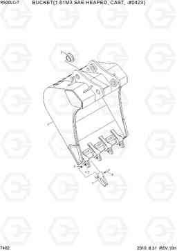 7402 BUCKET(1.81M3 SAE HEAPED, CAST, -#0423) R500LC-7, Hyundai