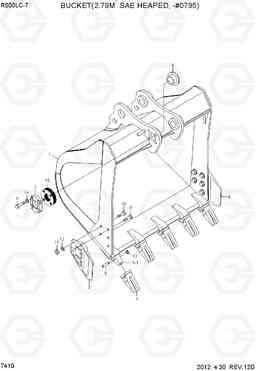 7410 BUCKET(2.79M3 SAE HEAPED, -#0795) R500LC-7, Hyundai