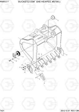 7421 BUCKET(3.03M3 SAE HEAPED, #0796-) R500LC-7, Hyundai