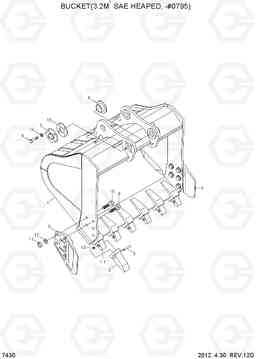 7430 BUCKET(3.20M3 SAE HEAPED, -#0795) R500LC-7, Hyundai