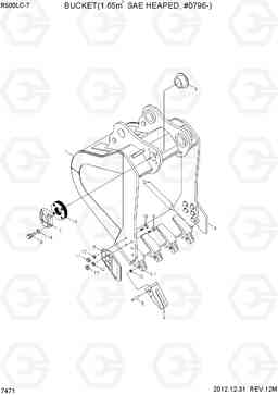 7471 BUCKET(1.65M3 SAE HEAPED, #0796-) R500LC-7, Hyundai