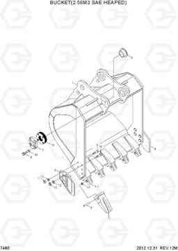 7480 BUCKET(2.56M3 SAE HEAPED) R500LC-7, Hyundai