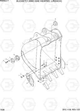 7536 BUCKET(1.38M3 SAE HEAPED, L/REACH) R500LC-7, Hyundai