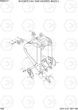 7605 BUCKET(1.00M3 SAE HEAPED, #0322-) R500LC-7, Hyundai