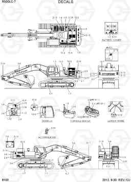 8100 DECALS R500LC-7, Hyundai